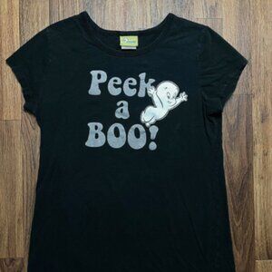 Casper Shirt Graphic Peek A Boo Women's XL Ghost Y2K